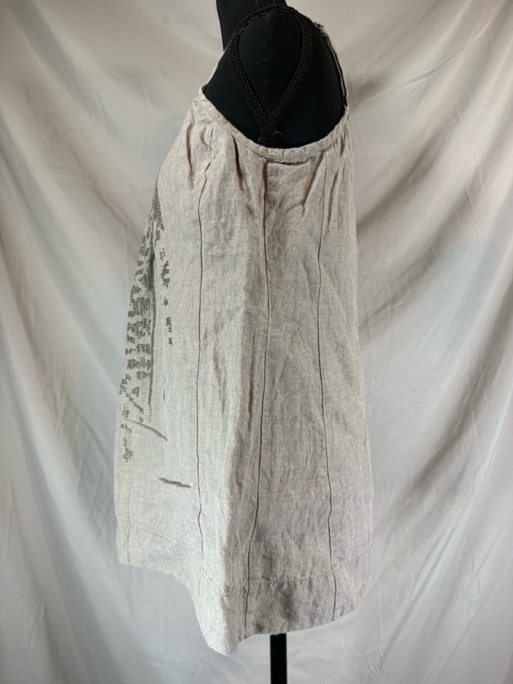 Eileen Fisher Boho Style Linen Tank Top - Natural - Small - Picture 5 of 6